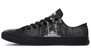 Motorbike Skull Black Lowtop Sneaker