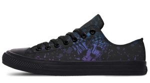 Goal Pattern Black Lowtop Sneaker