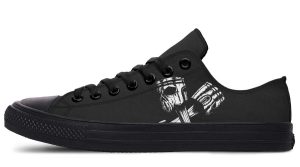 Skull Engine Motor Black Lowtop Sneaker