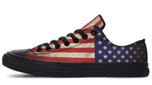 Patriot Flag Black Lowtop Sneaker