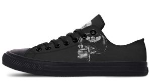 Skull Helmet Black Lowtop Sneaker