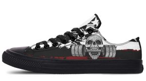 Skull With Deadlift Black Lowtop Sneaker