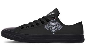 Tailpipe Skull Black Lowtop Sneaker